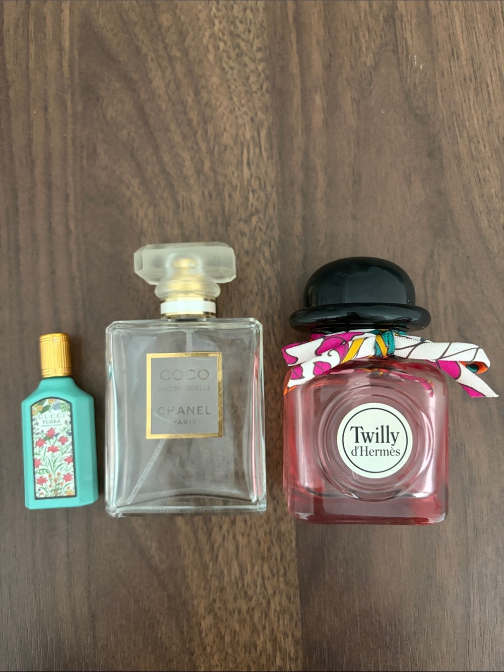 Chanel, Hermes, Gucci Perfume Bottles